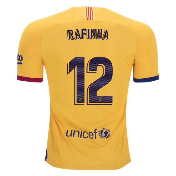 Camiseta Barcelona NO.12 Rafinha Segunda equipo 2019-20 Amarillo